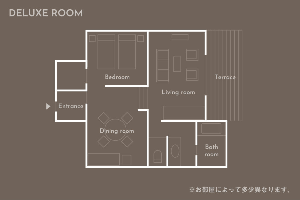 画像：デラックスルーム間取り